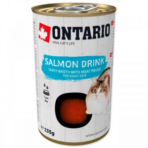 ONTARIO CAT DRINK SALMON dzēriens buljons kaķiem Lasis 135g